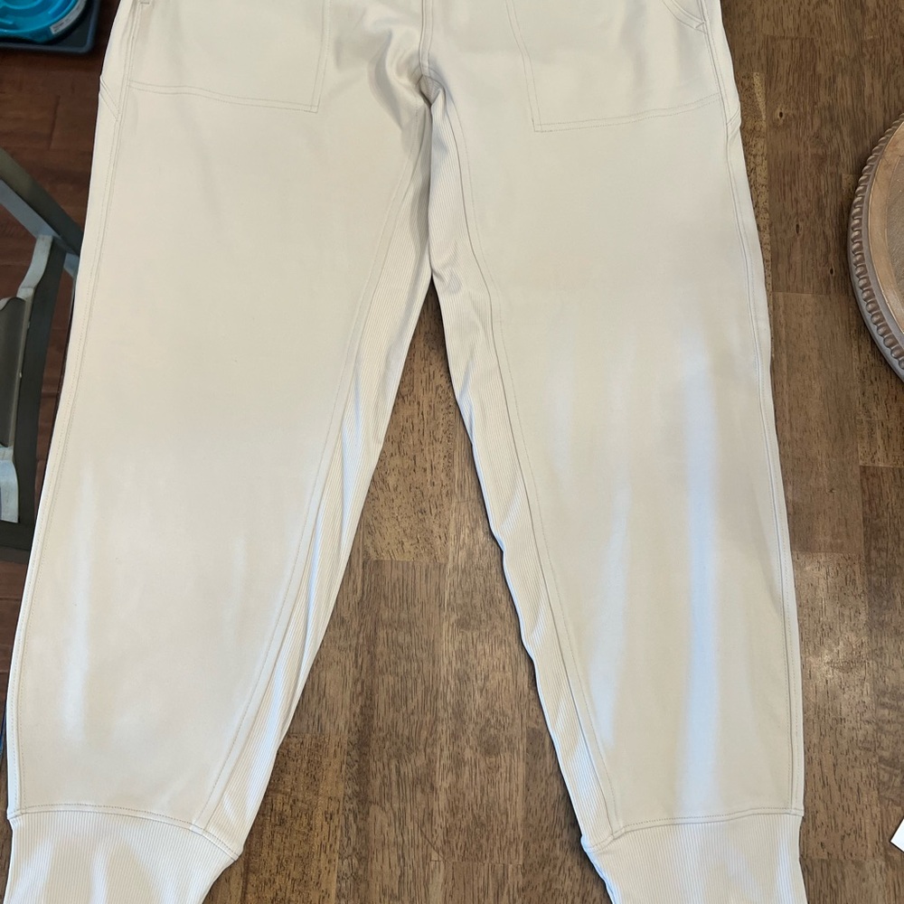 Athleta Cream Track Pants